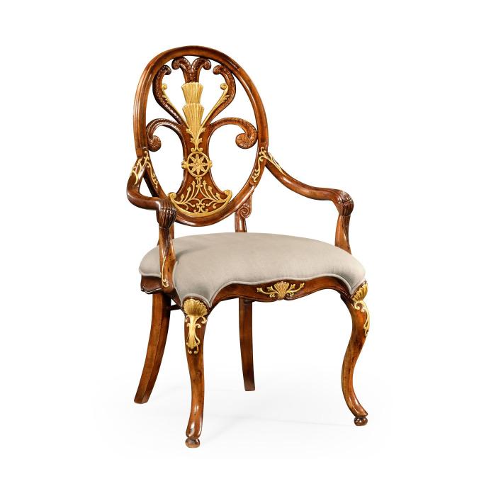 Jonathan Charles Dining Armchair Monarch with Oval Back - Mazo 1