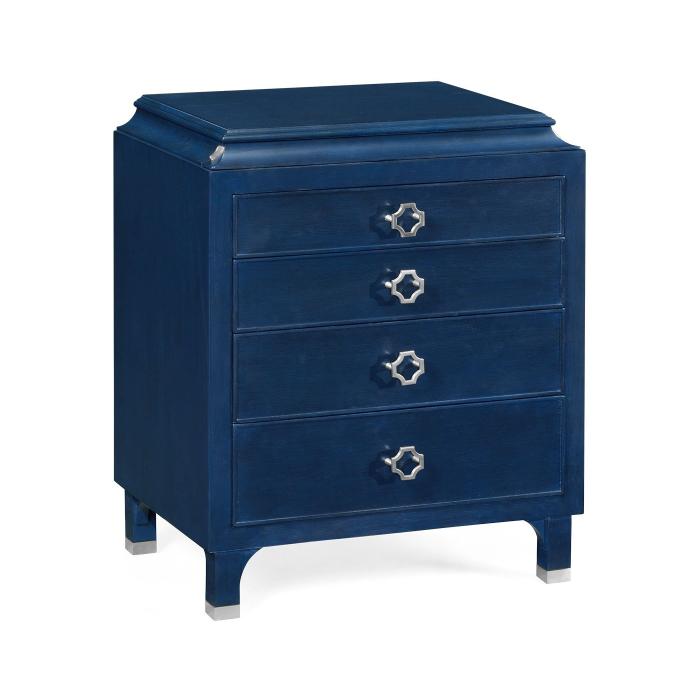 Jonathan Charles Small Chest of Drawers Doha in Oak - Blue 1