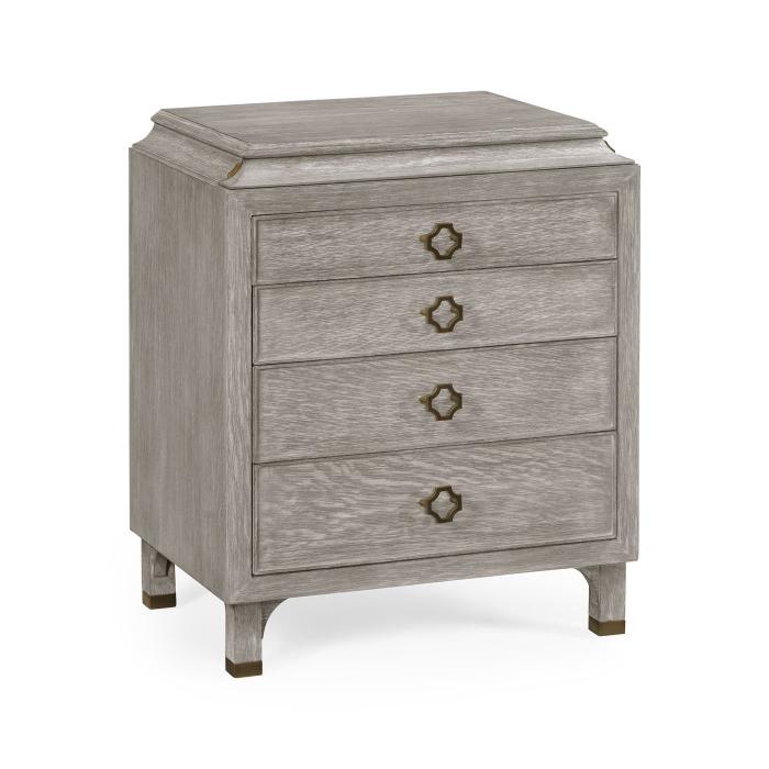 Jonathan Charles Small Chest of Drawers Doha in Oak - Grey 1