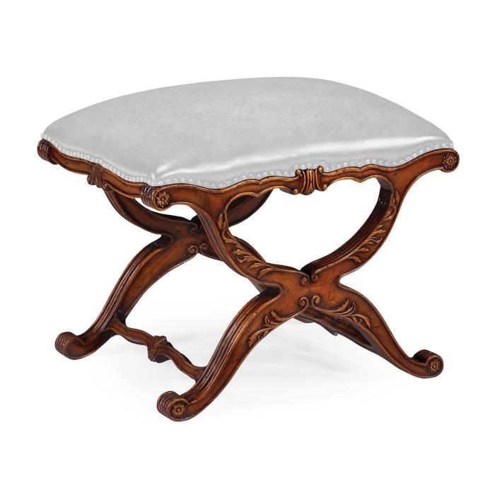 Jonathan Charles Stool Neo-Classical with X-Frame - COM 1