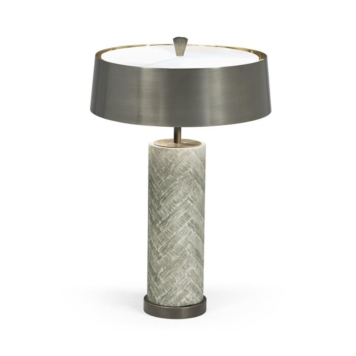 Jonathan Charles Table Lamp Doha with Brass - Grey 1