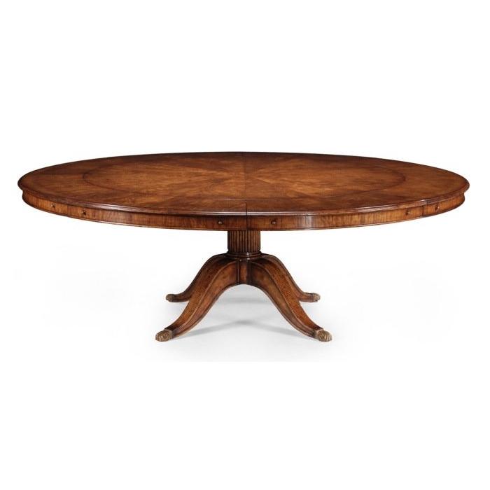 Jonathan Charles Extending Round Dining Table Monarch with Cabinet for Leaves 1