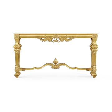 Console Table Baroque with Marble Top
