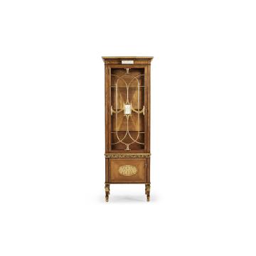 Narrow Display Cabinet Marquetry