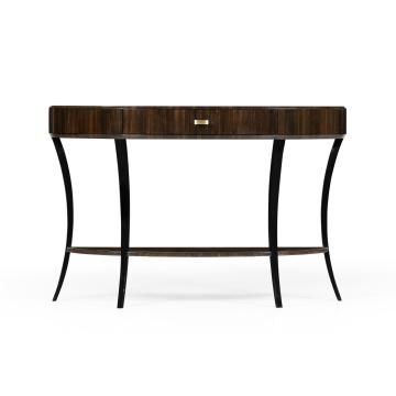 Large Demilune Console Table with Drawer