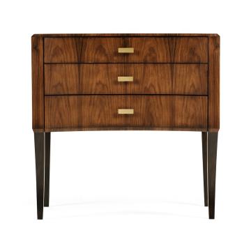 Bedside Chest of Drawers Satin Curved