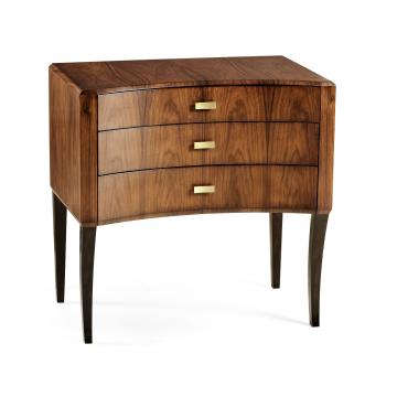 Bedside Chest of Drawers Satin Curved