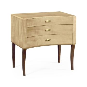 Jonathan Charles curved chest of drawers with brass handles