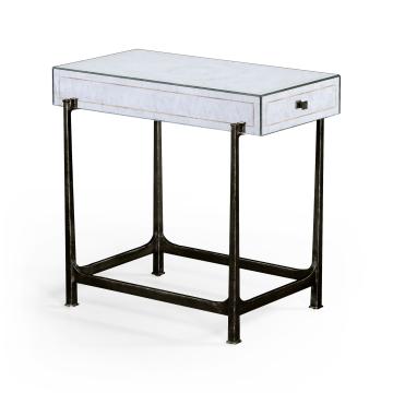 Side Table with Drawer Contemporary in Eglomise - Bronze