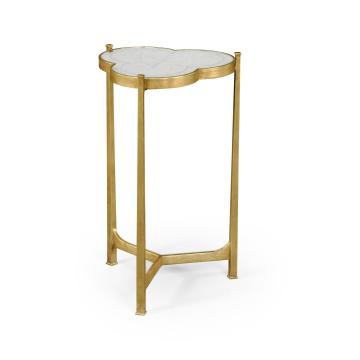 Accent Table Trefoil in Eglomise - Gilded
