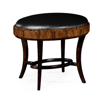 Dressing Stool High Lustre in Dark Chocolate Leather