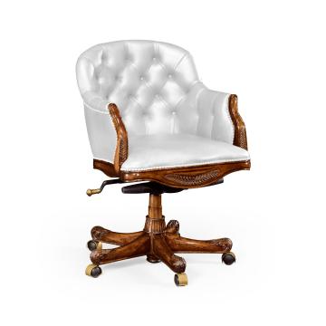 Chesterfield Style Mahogany Office Chair