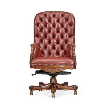 Chesterfield Style High Back Desk Chair