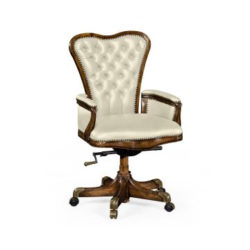 Office Chair Edwardian - Cream Leather