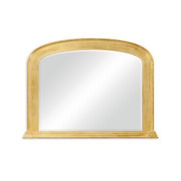 Curved Overmantle Mirror Victorian