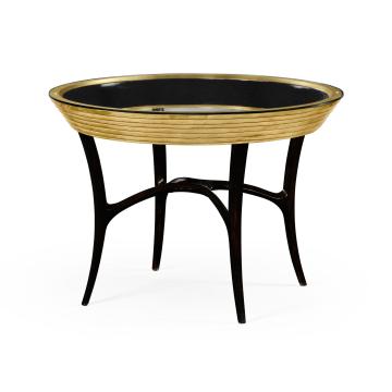 Stepped gilt circular centre table