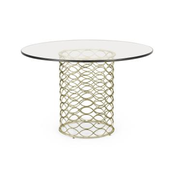 Round Dining Table Interlaced - Silver
