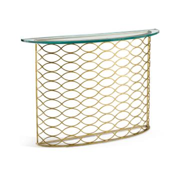 Demilune Console Table Interlaced - Gilded