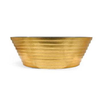 Stepped gilt circular bowl 