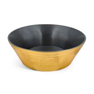 Stepped gilt circular bowl 
