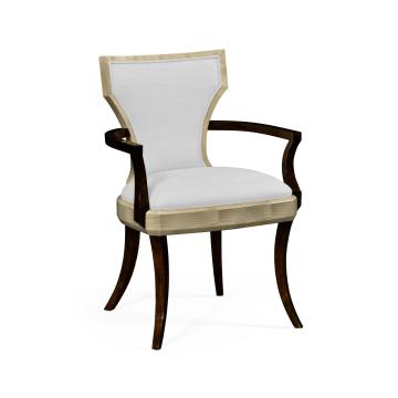Dining Chair with Arms Klismos in Champagne - COM