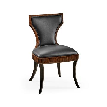 Dining Chair High Lustre Santos in Dark Chocolate Leather