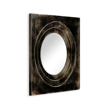 Jonathan Charles Black framed round mirror