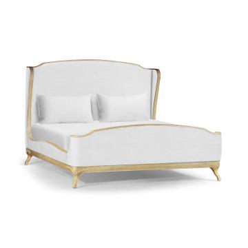 Super King Bed Frame Louis XV in Limed Tulip Wood - COM