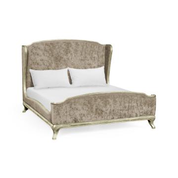 Super King Bed Frame Louis XV in Grey Weathered - Calico Velvet