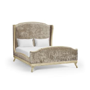 King Bed Frame Louis XV in Country Sage - Calico Velvet