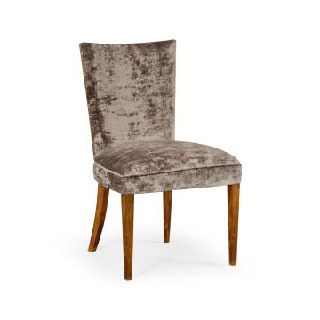 Dining Chair Biedermeier in Walnut - Truffle Velvet