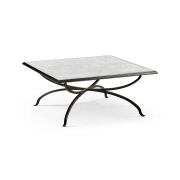 √É‚Ä∞glomis√É¬© and bronze iron square coffee table