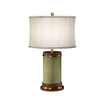Cylindrical Table Lamp Italian 1950s - Sage
