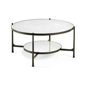 Round Coffee Table Contemporary - Antique Bronze