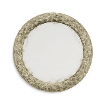 Small Round Mirror Water Gilded - Silver
