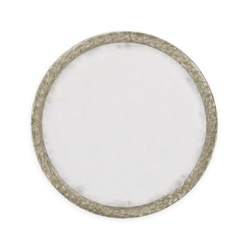Large Round Mirror Water Gilded - Silver