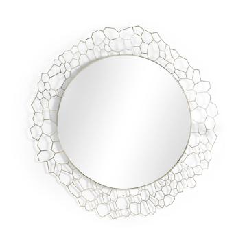 Jonathan Charles 45 Circular white brass mirror