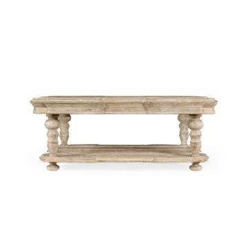 Square Coffee Table Eclectic in Limed Acacia