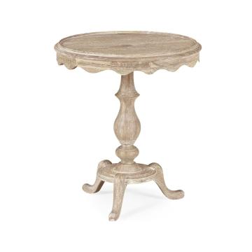 Round Side Table Eclectic in Limed Acacia
