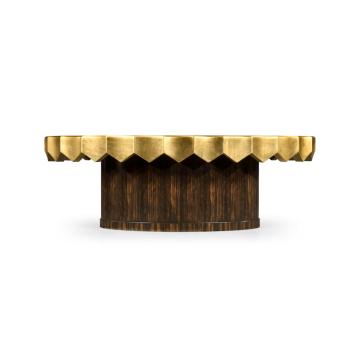 Oval Coffee Table Deco - Gilded