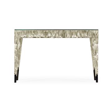 Narrow Console Table Candle Wax - Silver