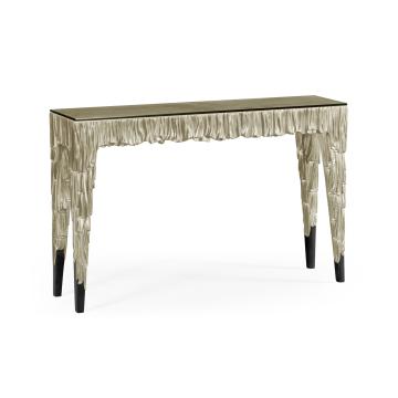 Narrow Console Table Candle Wax - Silver
