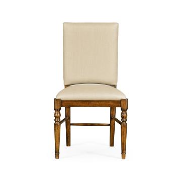 Jonathan Charles Upholstered Side Chair in Country Farmhouse Walnut 