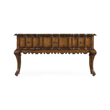 Console Table with Drawers Eclectic - Rustic Walnut