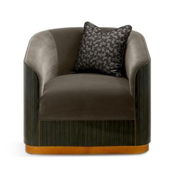 Macassar Velvet Lounge Chair