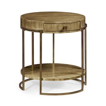 Chestnut Round Side Table