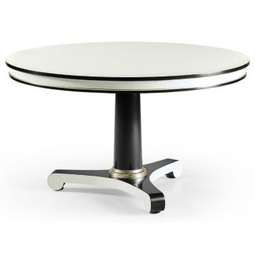Lacquered White Round Dining Table 153cm