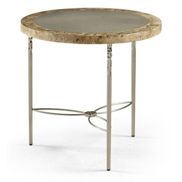 Fulgurite Golden Amber Round Side Table