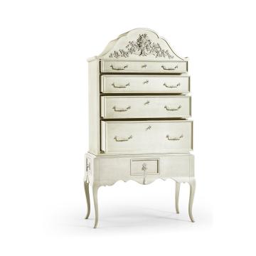 Cirrus Carved Tallboy in White