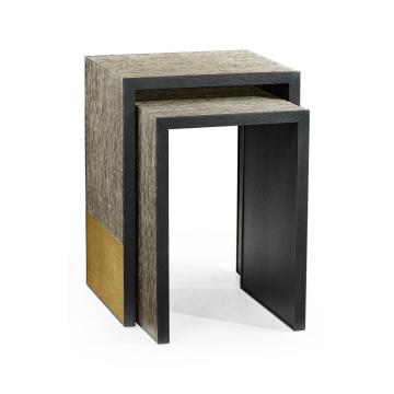 Etched Brass Nesting Side Tables